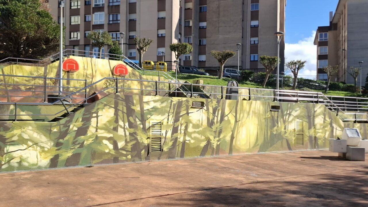 Leioa mejora su imagen urbana pintando cinco murales