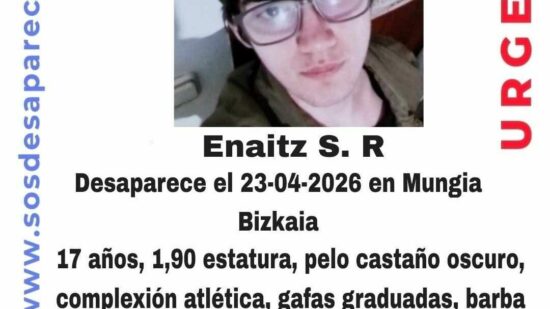 Se busca a Enaitz, un joven de Bermeo desaparecido el pasado 23 de abril