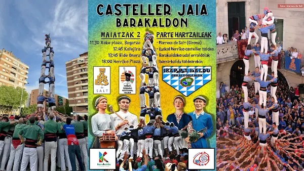 Los castellers llegan a Barakaldo: tradición catalana y cultura vasca se unen en una jornada única