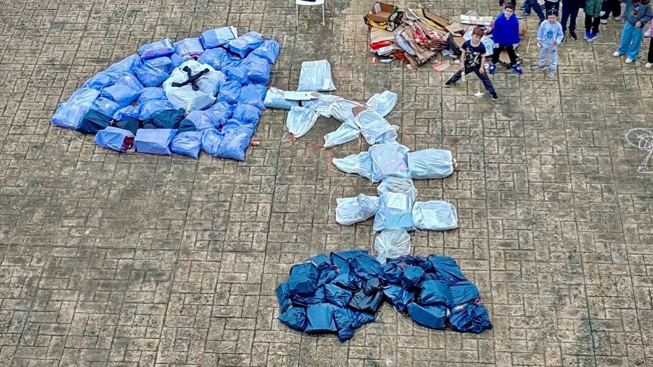 El pez gigante que denuncia los resíduos en Abanto-Zierbena