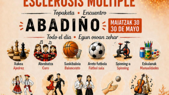 Abadiño celebra una jornada solidaria para visibilizar la esclerosis múltiple y otras enfermedades