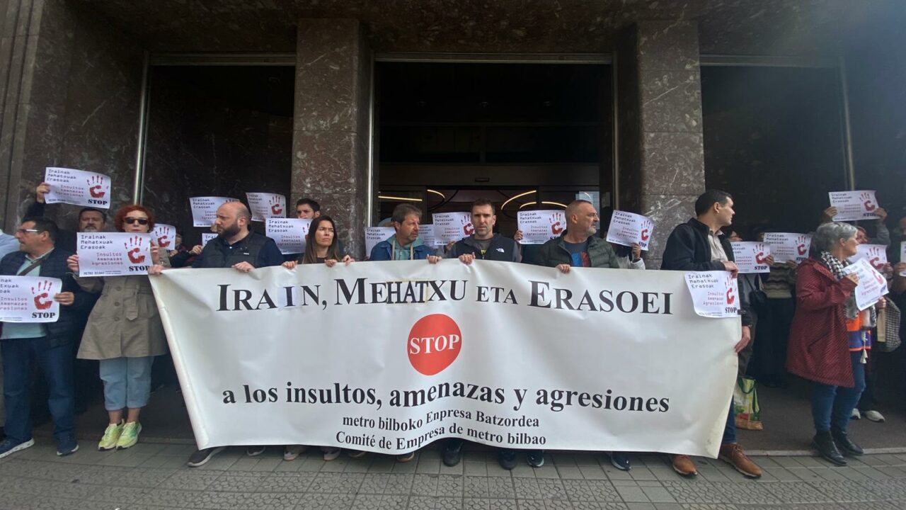 La plantilla de Metro Bilbao exige medidas que les proteja de las agresiones