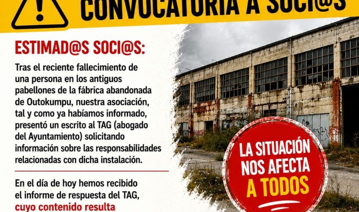 Los vecinos de Zaratamo se movilizan tras dos muertes en los pabellones abandonados de Outokumpu