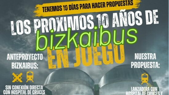 Jóvenes de Muskiz contra el nuevo plan de Bizkaibus: “Nos deja peor conectados durante la próxima década”