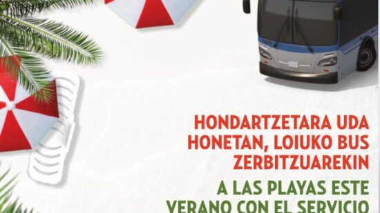 Loiu activa el autobús gratuito a las playas de Bakio y Sopela para este verano