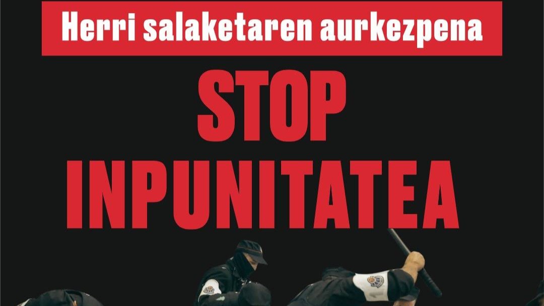 Global Sumud Euskal Herria presentará una demanda popular por la actuación policial de la Ertzaintza en su llegada al Aeropuerto de Bilbao