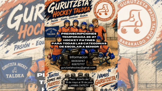 Comienza el plazo de inscripción en el club de hockey patines Gurutzeta para la temporada 2026/2027