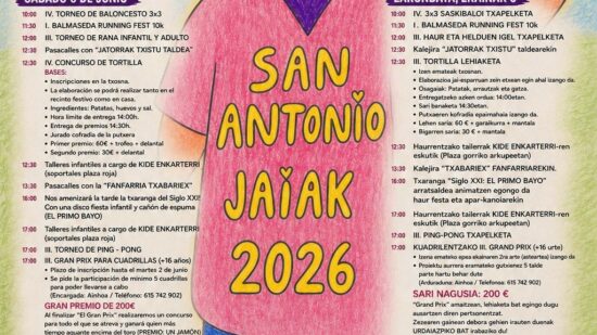 Fiestas de Balmaseda del 5 al 8 de junio: programa completo