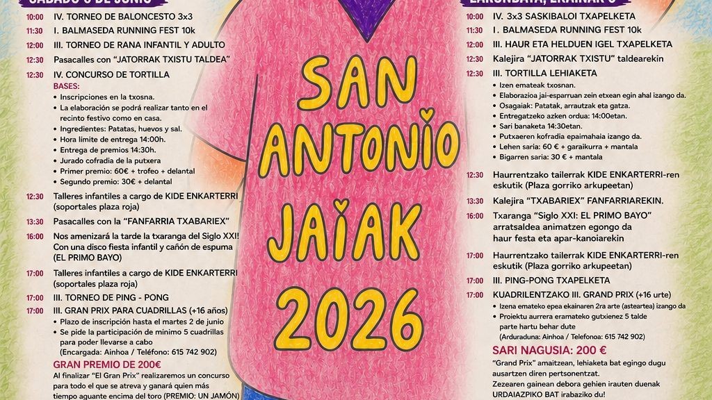 Fiestas de Balmaseda del 5 al 8 de junio: programa completo
