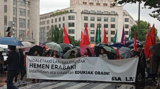 ELA y LAB advierten que la última propuesta de Eudel es «insuficiente» tras el éxito de la huelga municipal en Bilbao