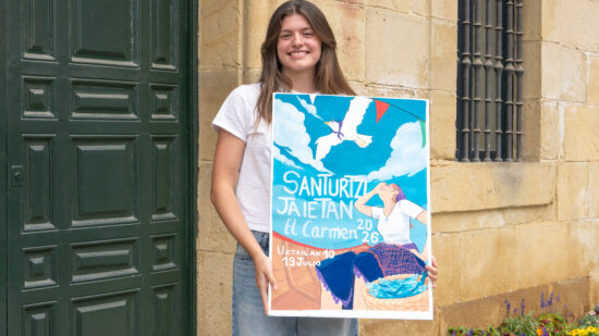 Los Cármenes de Santurtzi ya tienen cartel: una obra hecha completamente a pincel