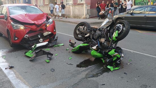 Colisión frontal en las calles de Plentzia