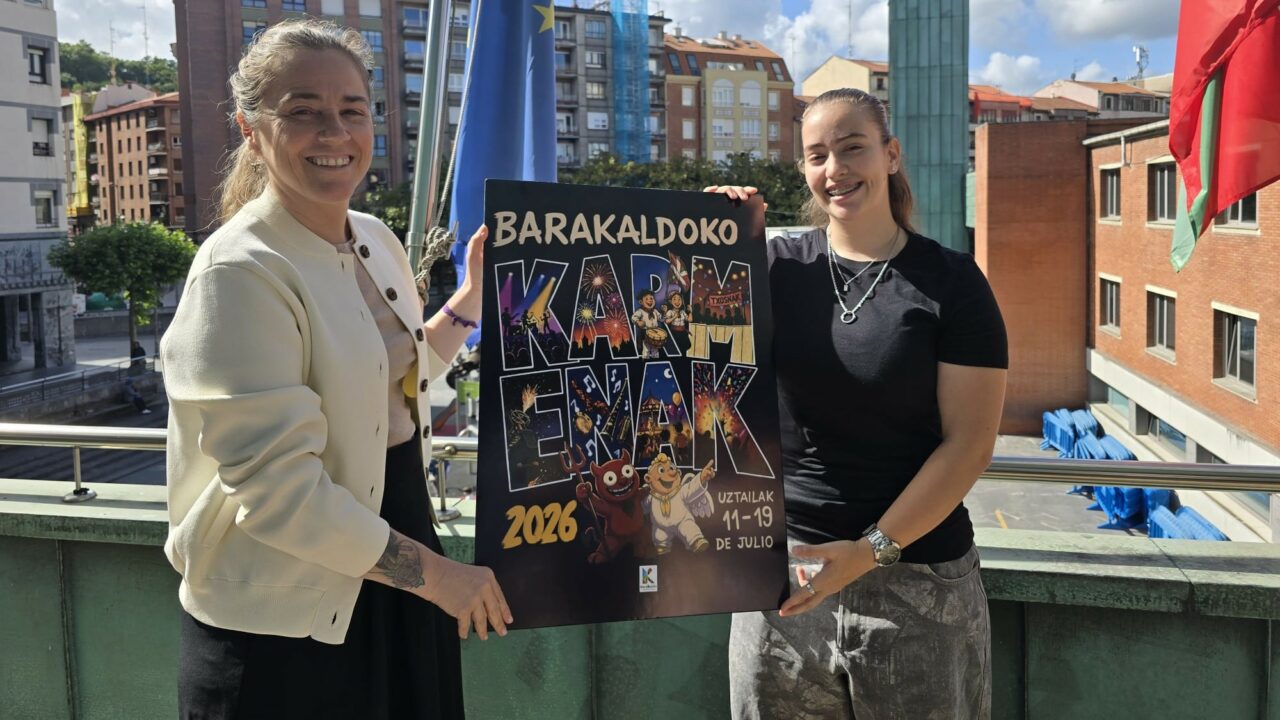 Una propuesta innovadora diseñada por una barakaldesa para el cartel de los Karmenak de Barakaldo
