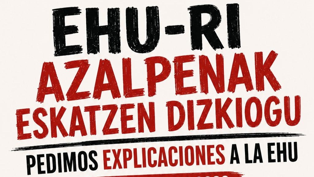 Alumnos afectados por el cero en euskera de la PAU convocan una manifestación para este lunes: «Pedimos explicaciones»