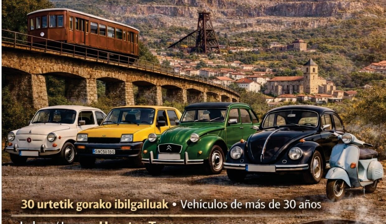 Trápaga acoge una exposición benéfica de coches y motos clásicas a favor de La Cuadri del Hospi
