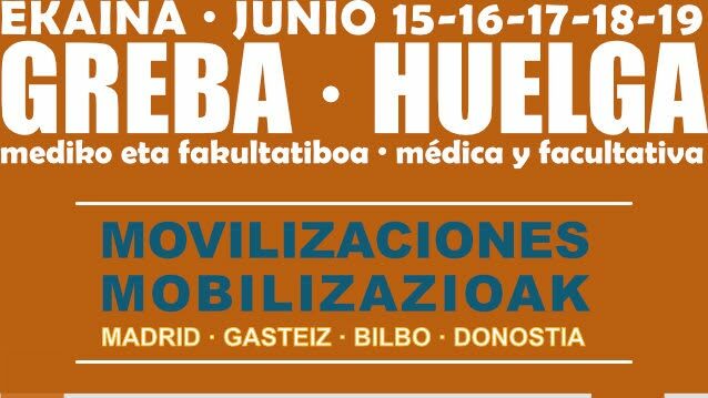 El Sindicato Médico de Euskadi mantiene jornadas de huelga exigiendo mejoras estructurales