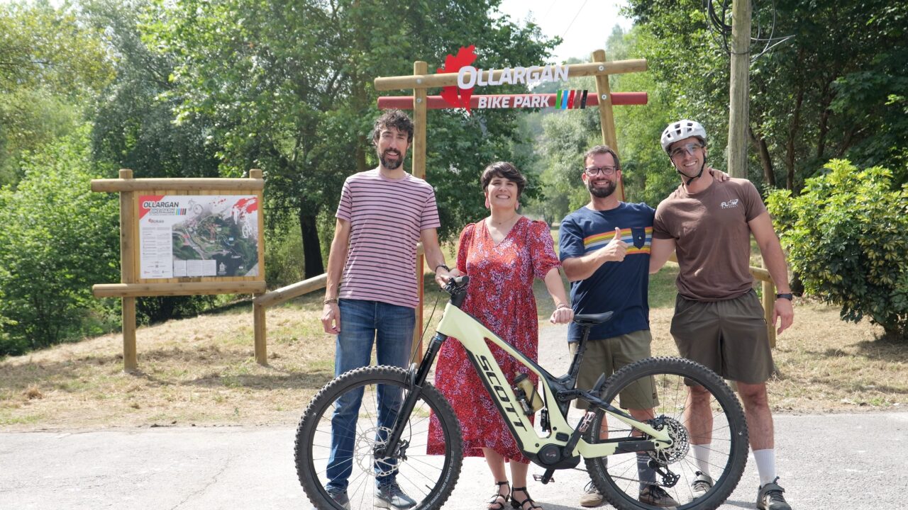 La Diputación de Bizkaia inaugura dos infraestructuras pioneras en el Bike Park de Ollargan