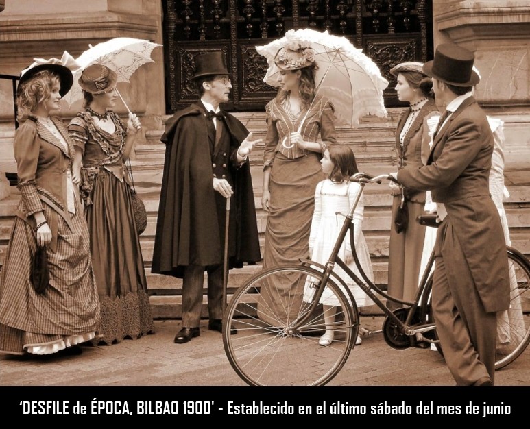 Bilbao viaja al año 1900 con un desfile que revive la Belle Époque en pleno centro de la ciudad