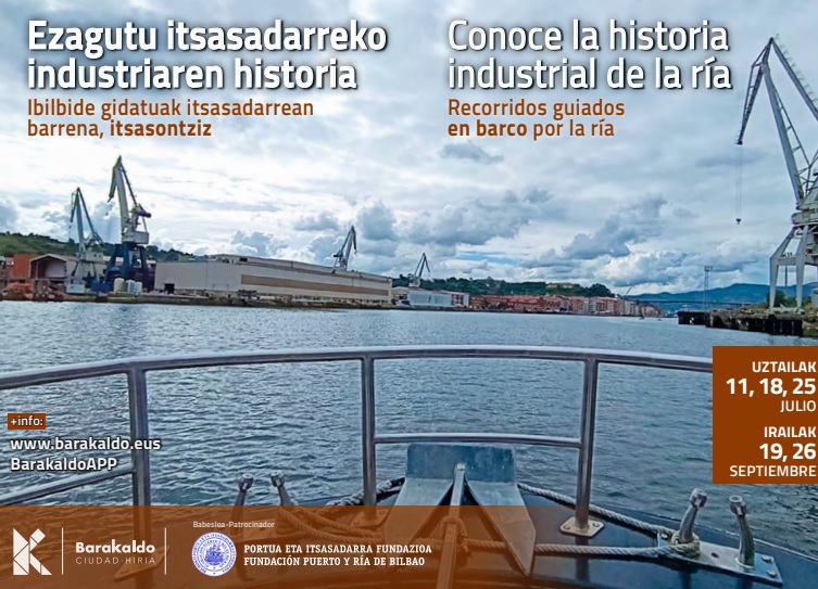 Barakaldo abre inscripciones para los recorridos guiados en barco por la ría este verano