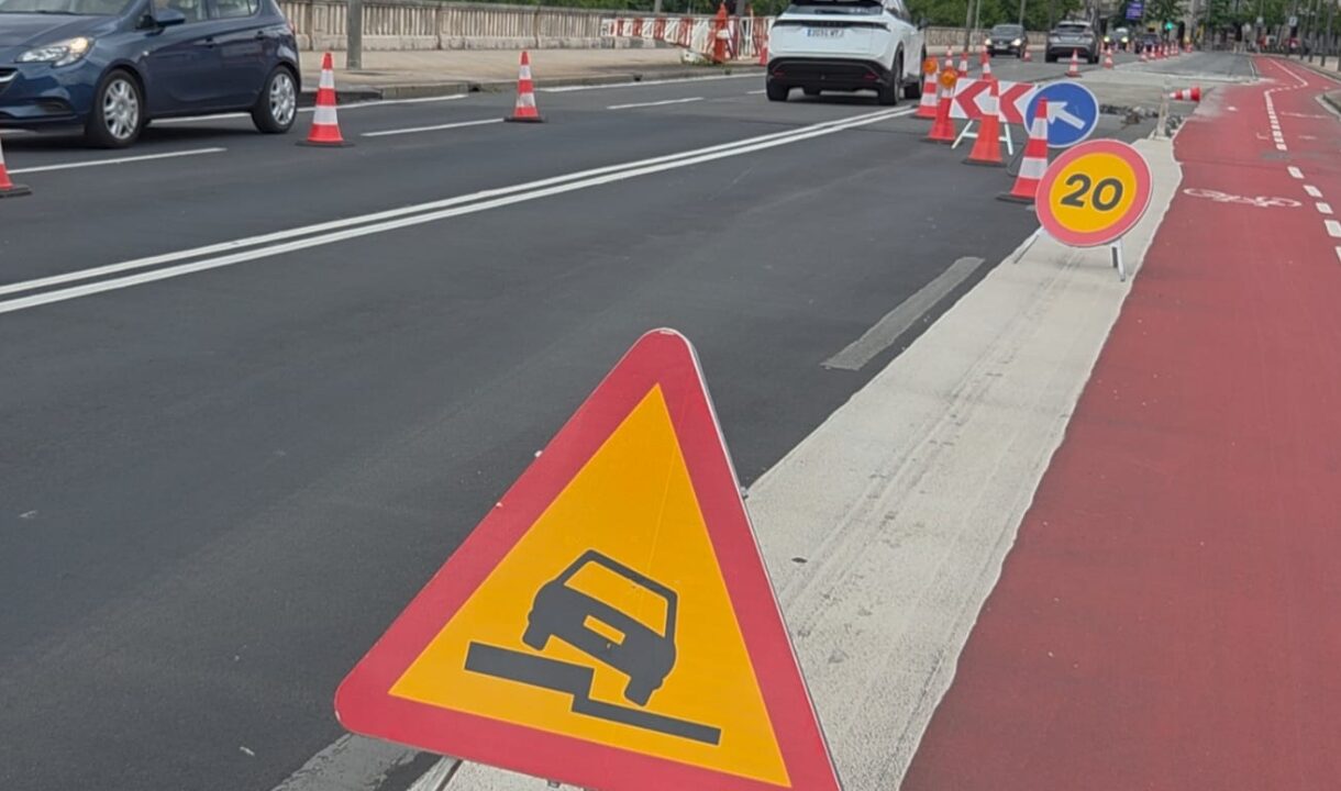 Arrancan las obras de asfaltado en el puente de Deusto