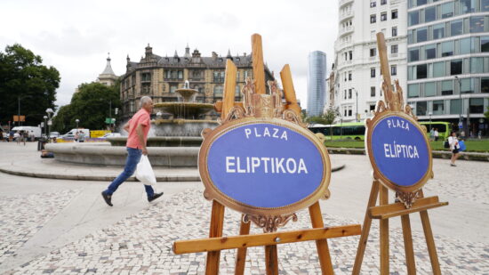 EH Bildu califica como ‘buena noticia’ que la Plaza Elíptica recupere su nombre