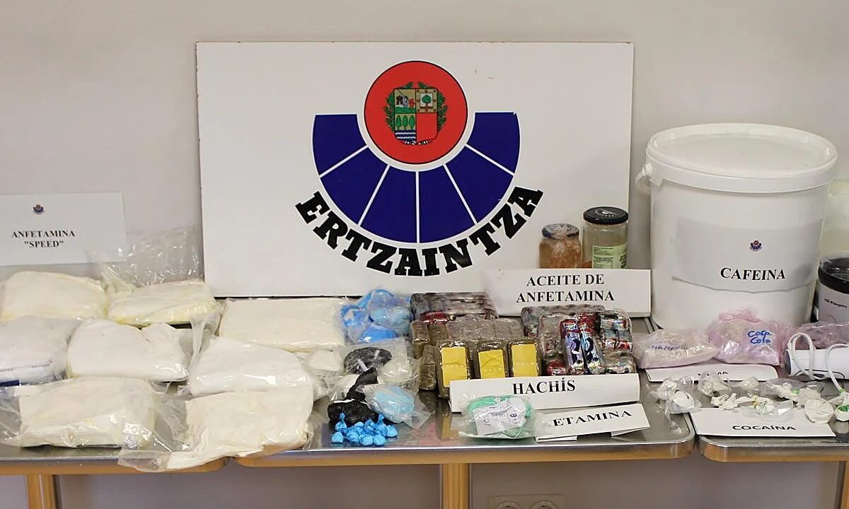 Golpe al narcotráfico en Bizkaia: dos detenidos y droga valorada en 384.000 euros