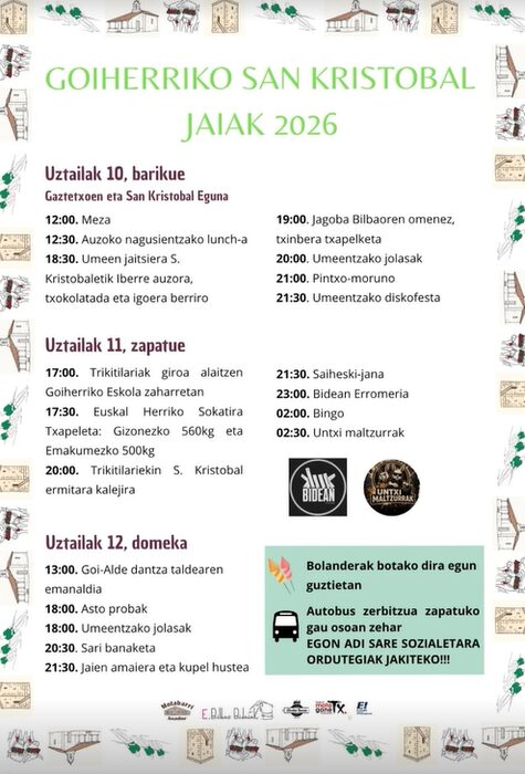 Fiestas de Goierri del 10 al 12 de julio: programa completo