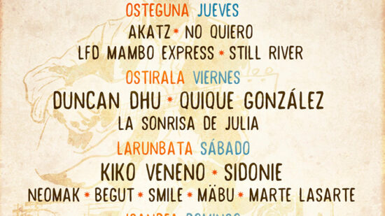 Duncan Dhu, Kiko Veneno y Sidonie lideran el DalecandELA Fest 2026 en Getxo