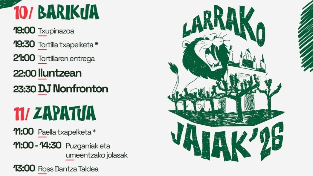 Fiestas de Larrea del 10 al 12 de julio: programa completo