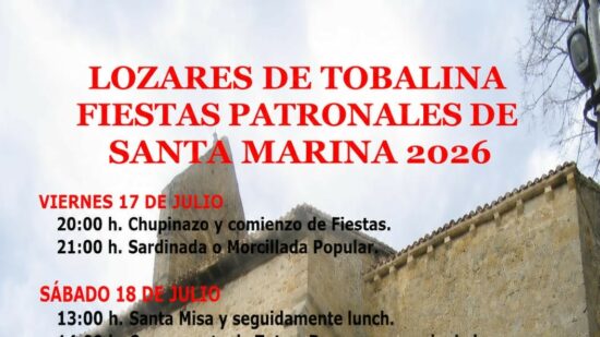 Fiestas de Lozares de Tobalina del 17 al 19 de julio: programa completo