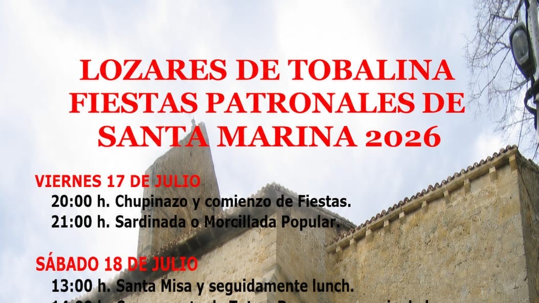 Fiestas de Lozares de Tobalina del 17 al 19 de julio: programa completo