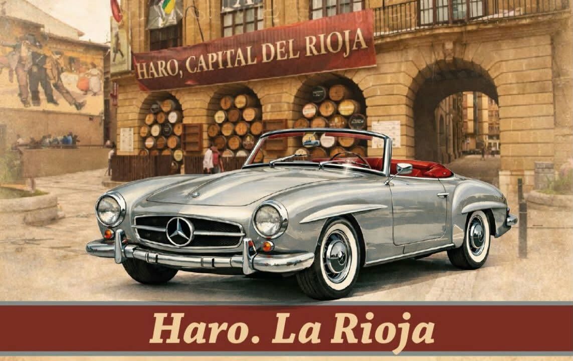 La capital del vino se llena de coches clásicos: una escapada perfecta a una hora de Bilbao