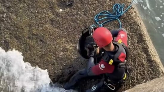Martín, el bombero que rescató a Neska en Algorta: «Es una campeona»
