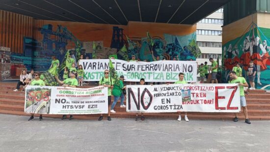 Barakaldo Naturala considera «hipócrita y electoralista» la concentración del PNV en el Congreso por la Variante Sur Ferroviaria