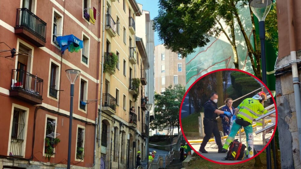Susto en Bilbao La Vieja: ocho personas atendidas y un edificio desalojado tras un incendio