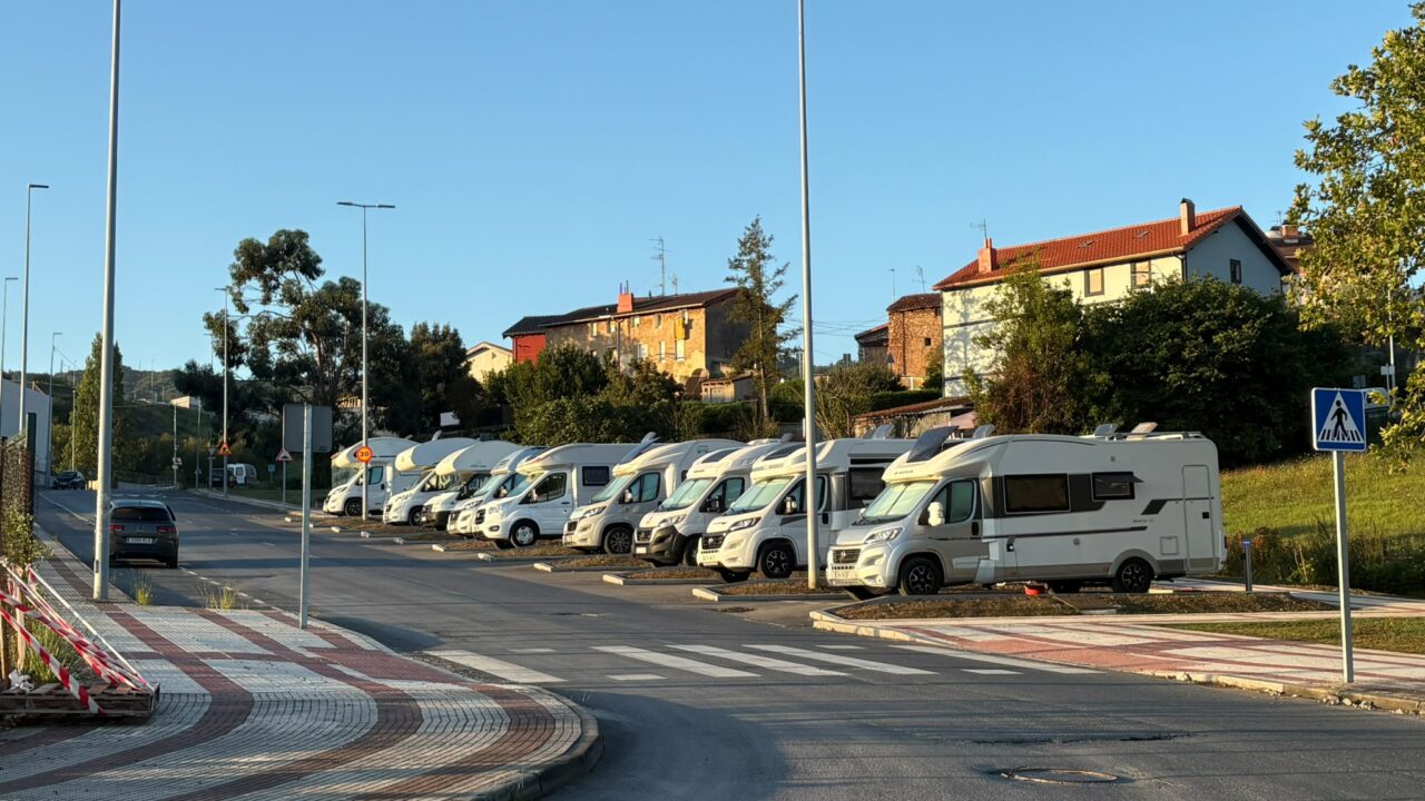 El área de autocaravanas de Gallarta supera los 500 usuarios en su primer año