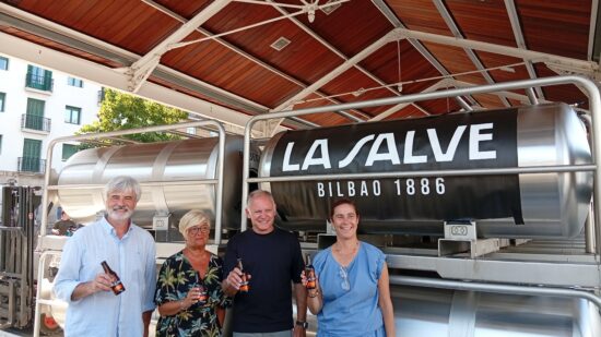 LA SALVE instala el sistema de bodega sostenible en el recinto festivo para Aste Nagusia 2026