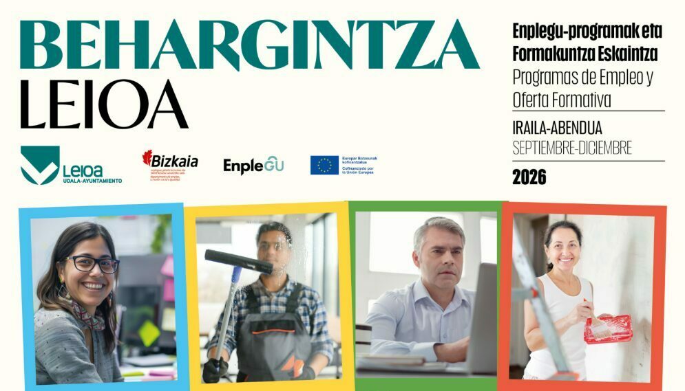 Leioa abre en septiembre nuevas formaciones para mejorar el empleo y fomentar el emprendimiento
