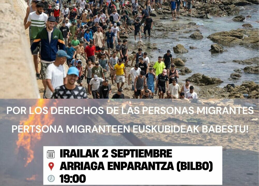 Convocan una concentración en Bilbao para denunciar la situación de las personas migrantes en Ceuta