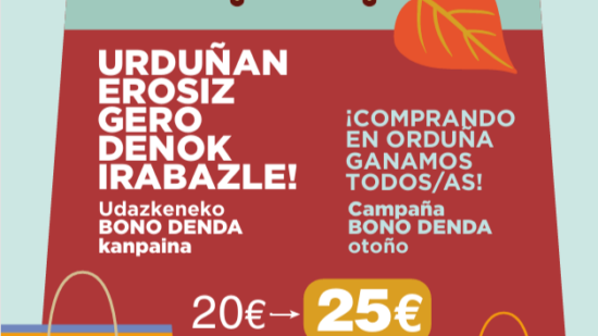 El Bono Denda de otoño vuelve a Orduña a partir del 5 de septiembre