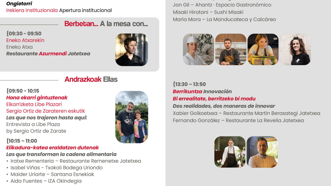Bilbao reunirá a los grandes nombres de la gastronomía vasca para diseñar el futuro del sector