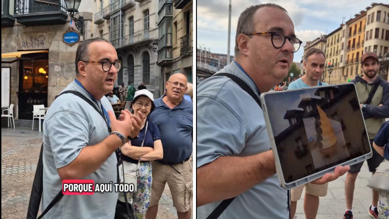 Iñigo Castillo, el guía turístico más viral de Bilbao: «Enseño la ciudad de la manera más divertida posible»