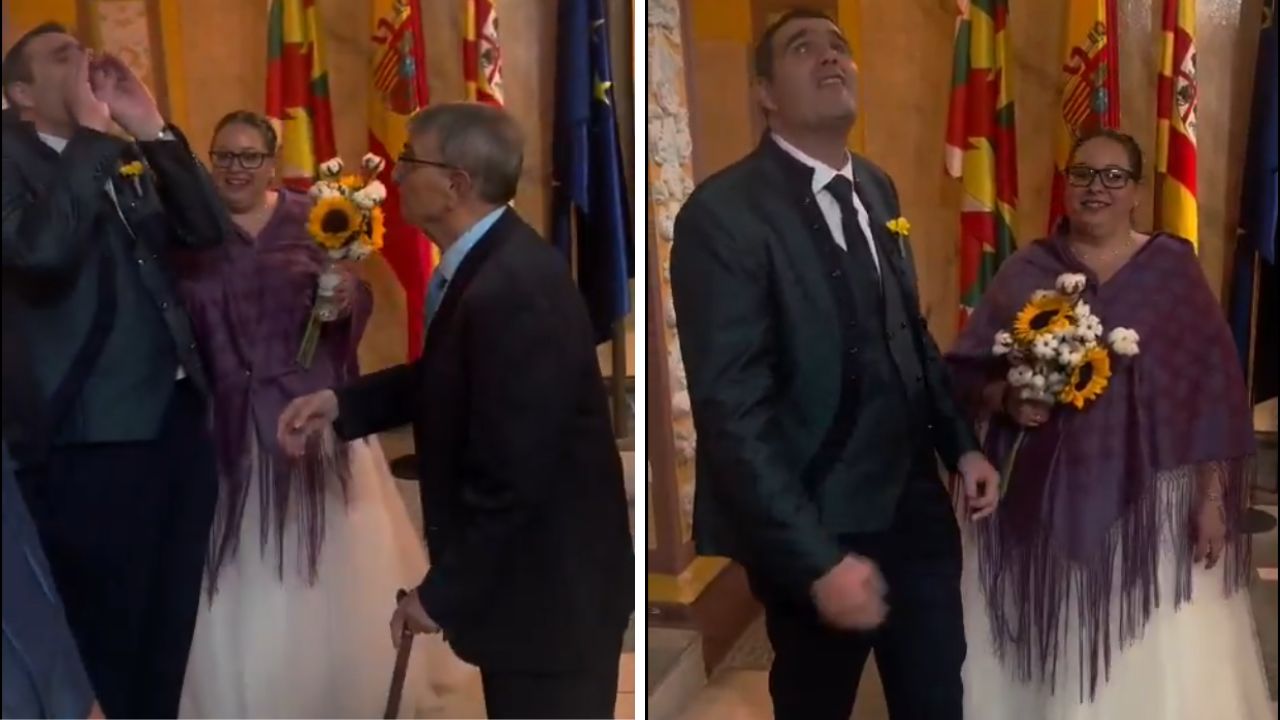 Sergio Brau, colaborador de Bilbosport, canta el himno del Athletic en su boda: «En el día más importante no podías faltar»