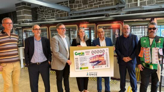 El Funicular de Larreineta celebra sus 100 años en 5 millones de cupones de la ONCE