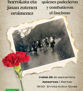 Abadiño homenajea a quienes sufrieron la guerra y lucharon contra el fascismo 90 años después del primer bombardeo