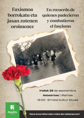 Abadiño homenajea a quienes sufrieron la guerra y lucharon contra el fascismo 90 años después del primer bombardeo