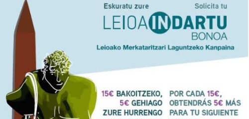 Leioa activa sus bonos de 5 euros para impulsar el comercio local