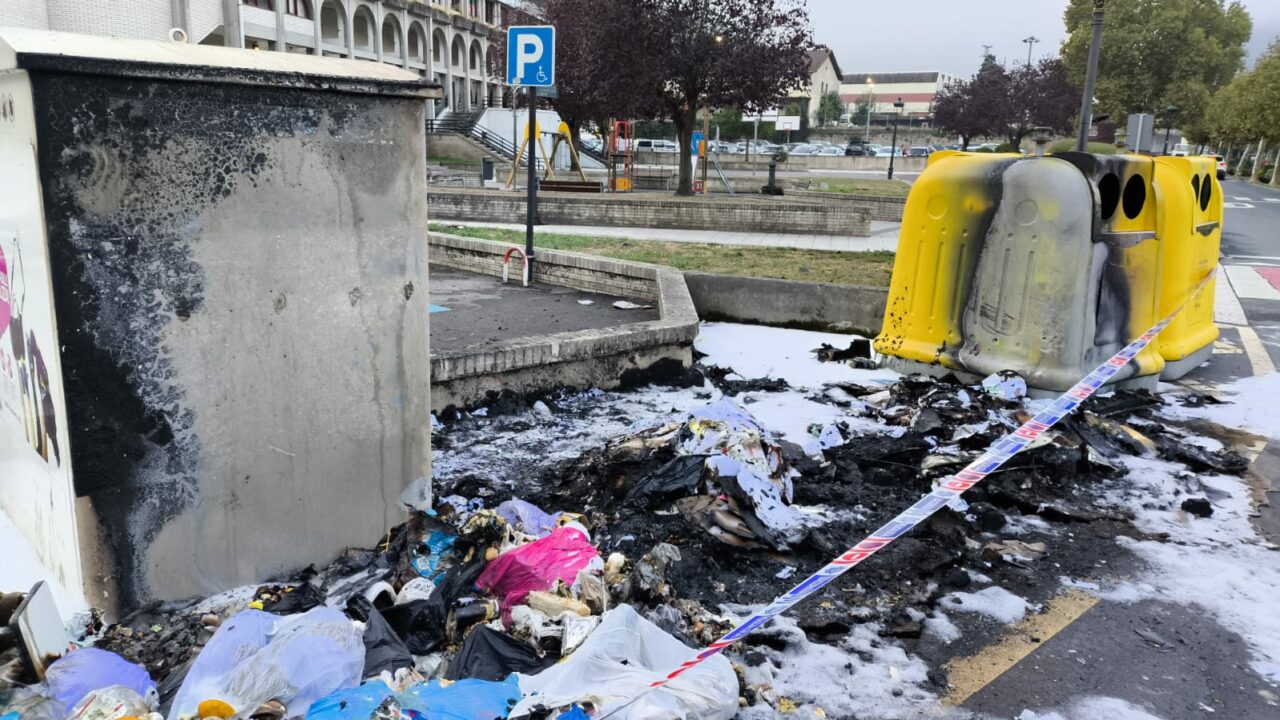 Basta ya de quemar contenedores en Balmaseda: la Mancomunidad denuncia una ola de vandalismo