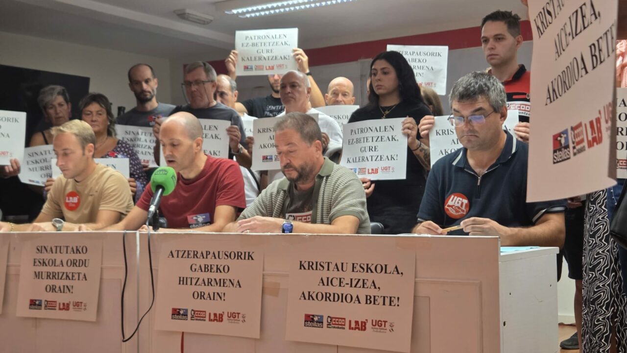 Los sindicatos denuncian más de 160 despidos en la enseñanza concertada vasca