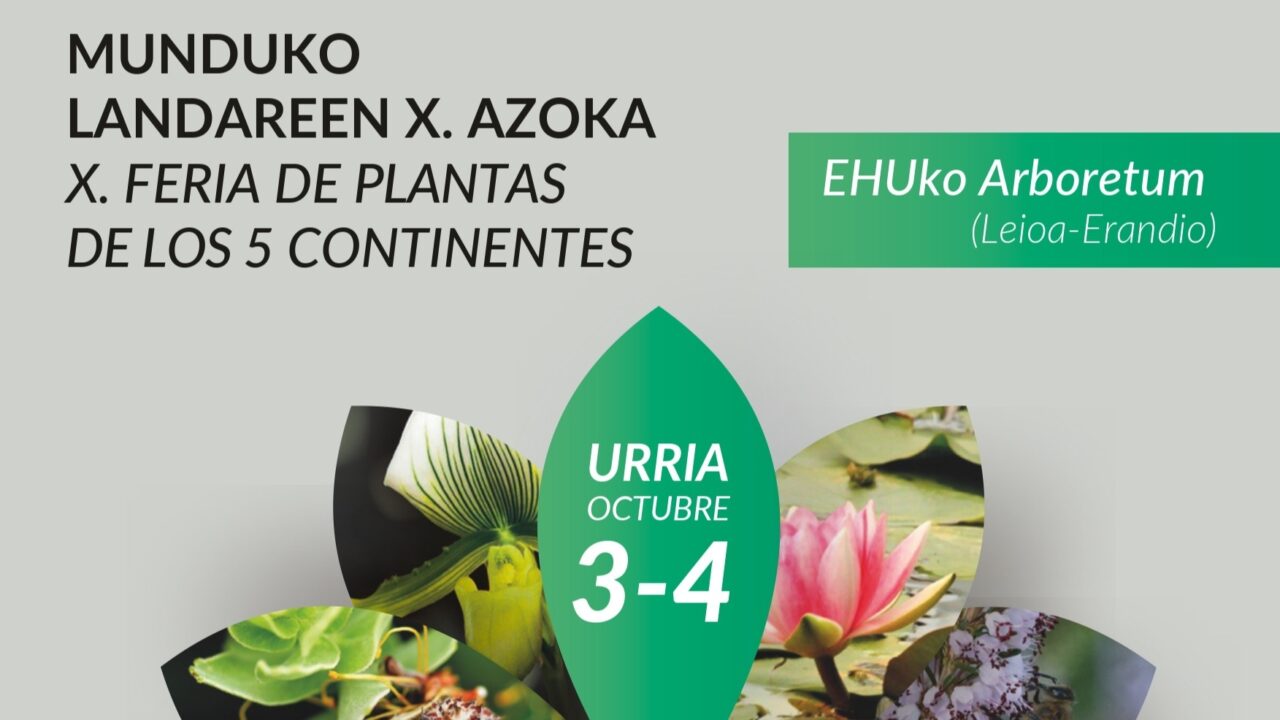 La Feria de Plantas de los 5 Continentes vuelve a al Arboretum de la EHU  con 51 expositores